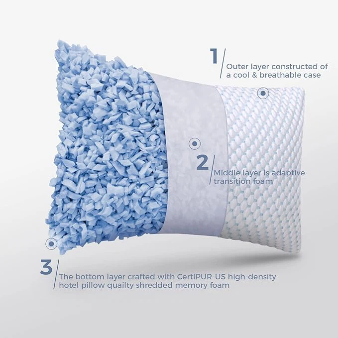 King Size Shredded Memory Foam Pillow best