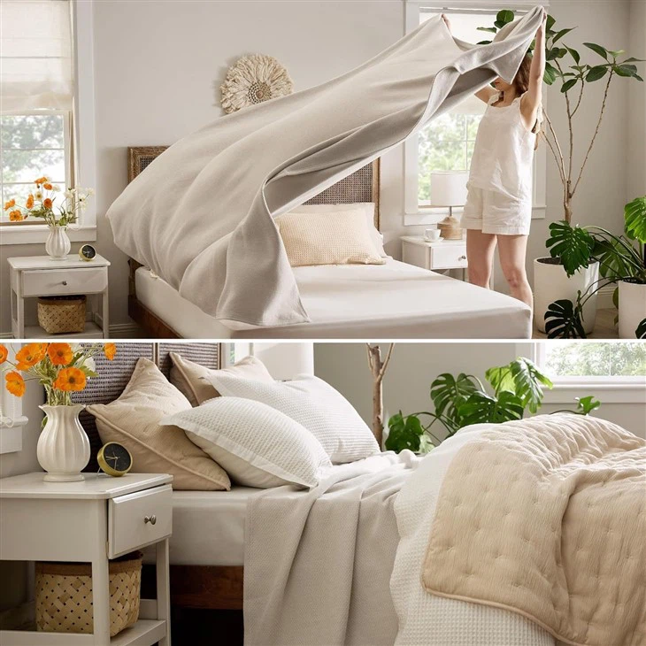 Waffle Weave 100% Cotton Blanket high quality
